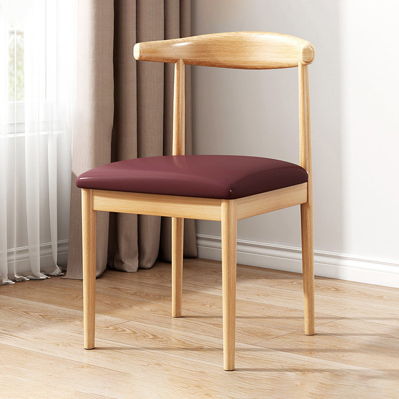 Chaise d'appoint contemporaine à la maison, chaise de salle à manger tapissée en métal à dossier ouvert