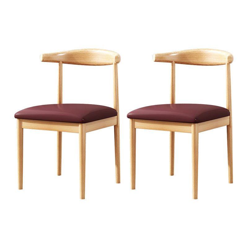 Home Contemporary Side Chair Open Back Metal Upholstered Dining Room Chair