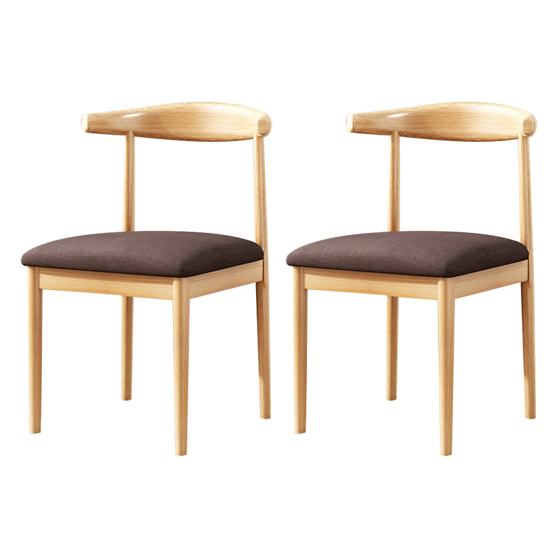 Home Contemporary Side Chair Open Back Metal Upholstered Dining Room Chair