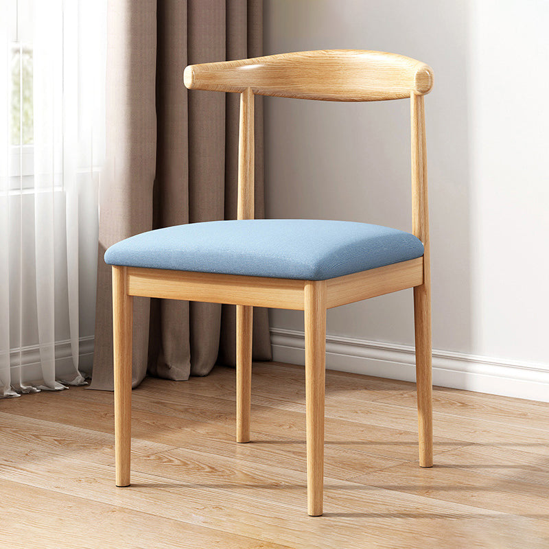 Home Contemporary Side Chair Open Back Metal Upholstered Dining Room Chair