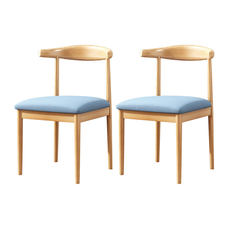 Home Contemporary Side Chair Open Back Metal Upholstered Dining Room Chair