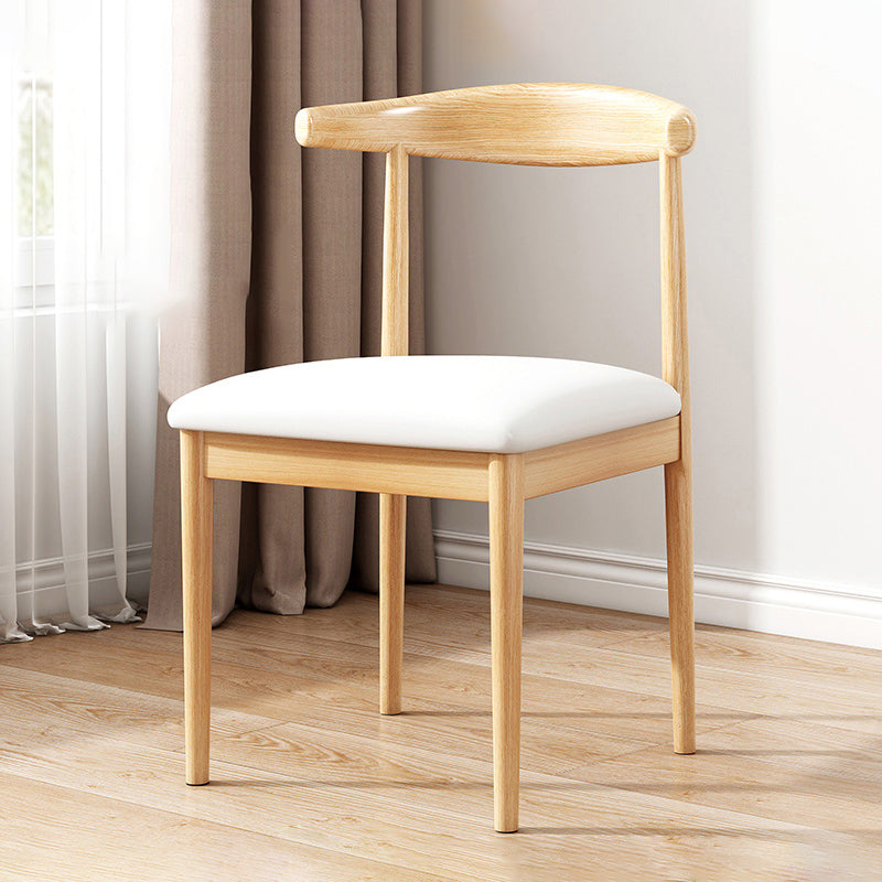 Home Contemporary Side Chair Open Back Metal Upholstered Dining Room Chair