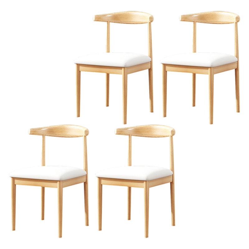 Home Contemporary Side Chair Open Back Metal Upholstered Dining Room Chair
