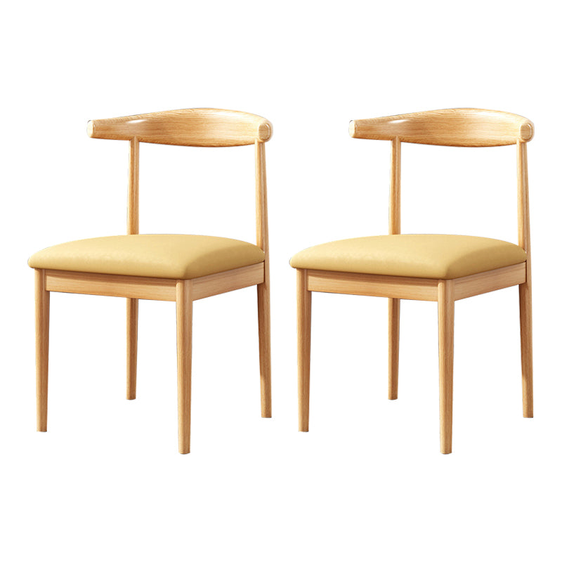 Home Contemporary Side Chair Open Back Metal Upholstered Dining Room Chair