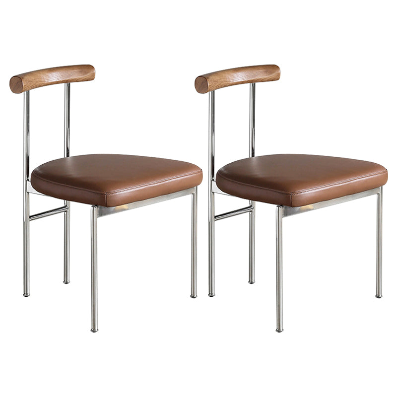 Les chaises latérales de salle à manger tapissées par style industriel ouvrent les chaises sans bras de salle à manger de dos
