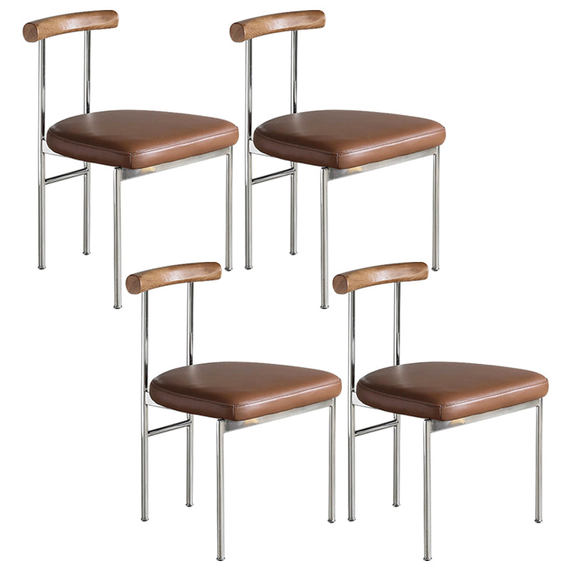 Les chaises latérales de salle à manger tapissées par style industriel ouvrent les chaises sans bras de salle à manger de dos