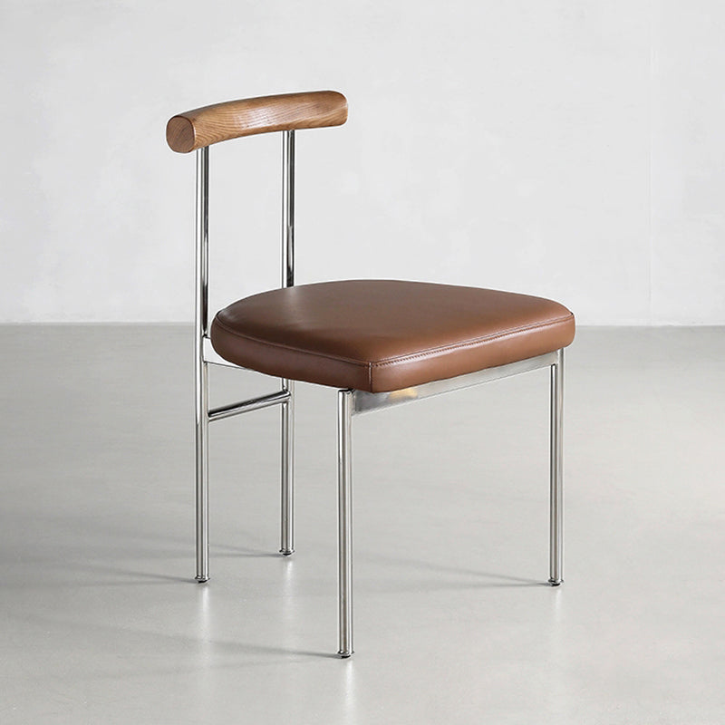 Les chaises latérales de salle à manger tapissées par style industriel ouvrent les chaises sans bras de salle à manger de dos