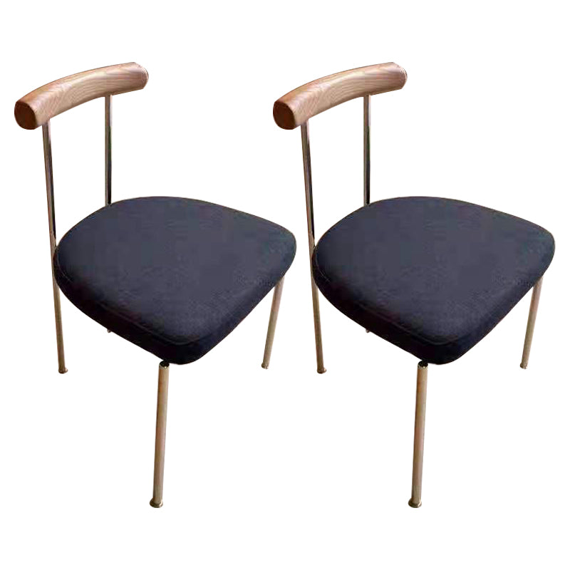 Les chaises latérales de salle à manger tapissées par style industriel ouvrent les chaises sans bras de salle à manger de dos