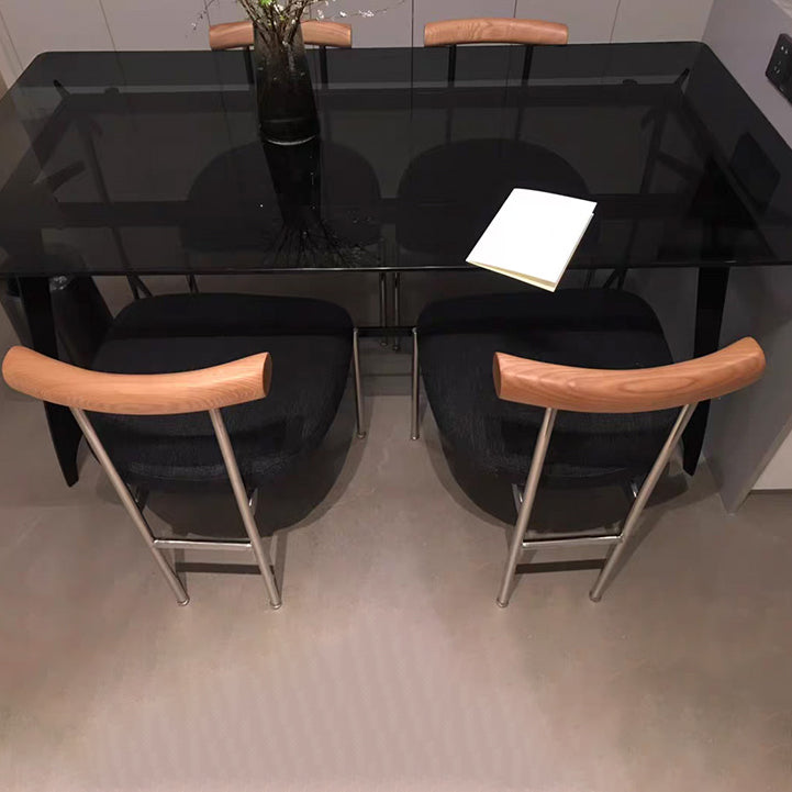 Les chaises latérales de salle à manger tapissées par style industriel ouvrent les chaises sans bras de salle à manger de dos