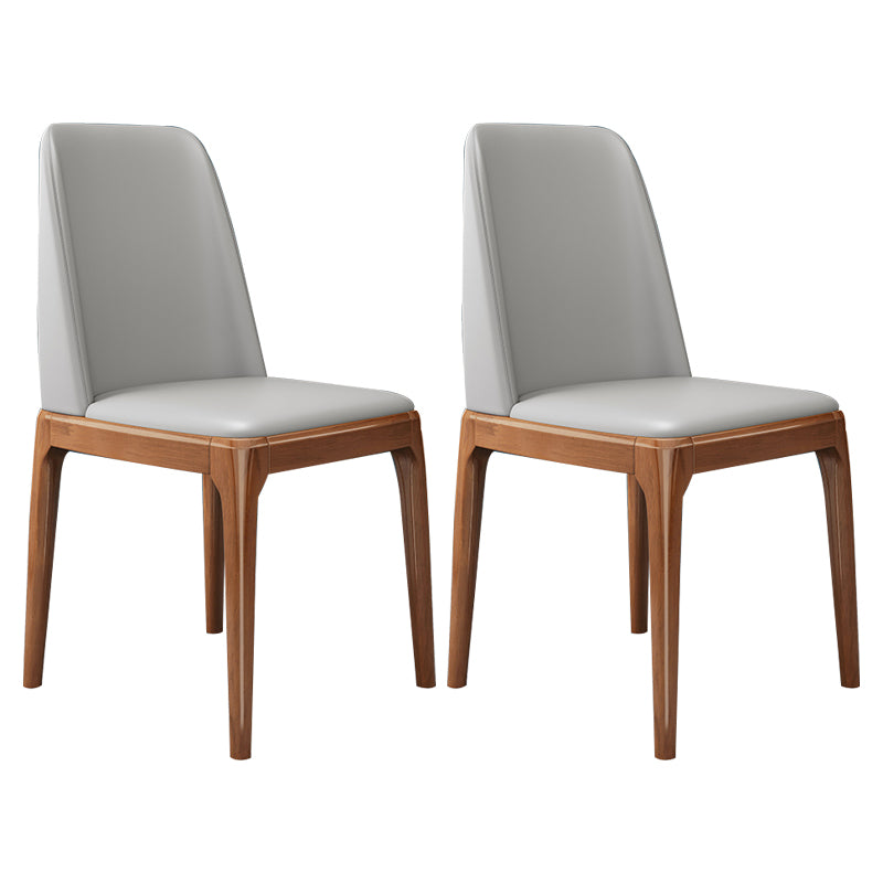 Chaise d'appoint scandinave avec dossier Parsons, chaise de salle à manger sans accoudoirs en bois