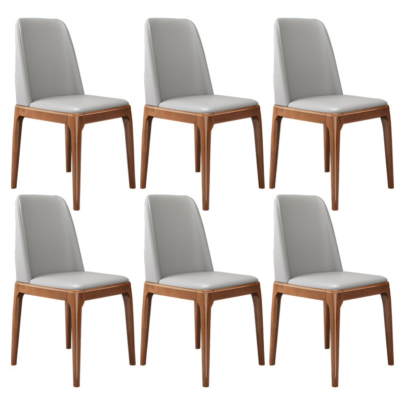 Chaise d'appoint scandinave avec dossier Parsons, chaise de salle à manger sans accoudoirs en bois