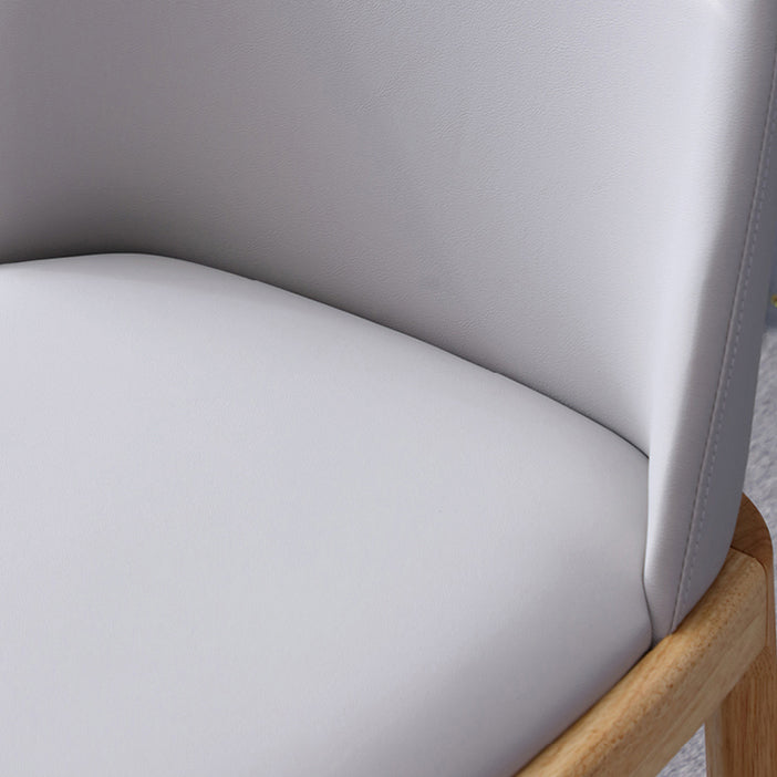 Chaise d'appoint scandinave avec dossier Parsons, chaise de salle à manger sans accoudoirs en bois