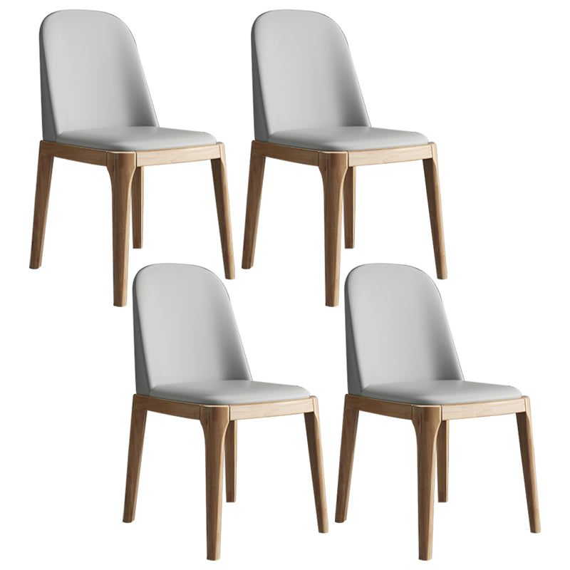 Chaise d'appoint scandinave avec dossier Parsons, chaise de salle à manger sans accoudoirs en bois