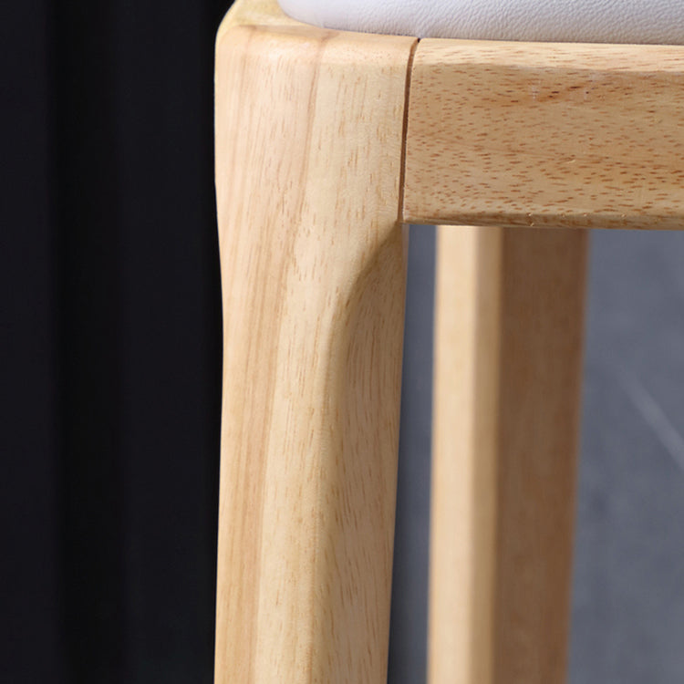 Chaise d'appoint scandinave avec dossier Parsons, chaise de salle à manger sans accoudoirs en bois