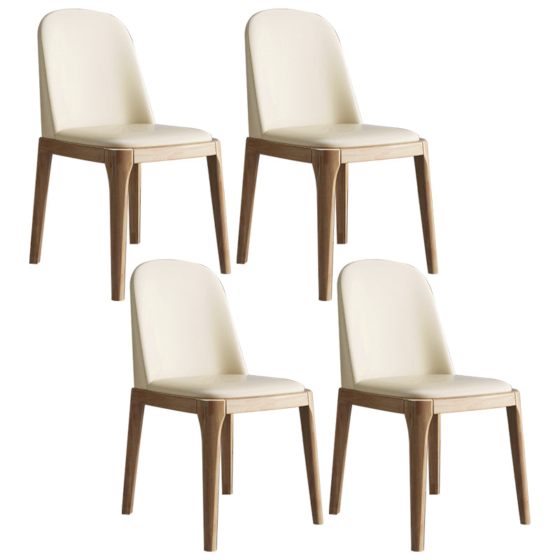 Chaise d'appoint scandinave avec dossier Parsons, chaise de salle à manger sans accoudoirs en bois
