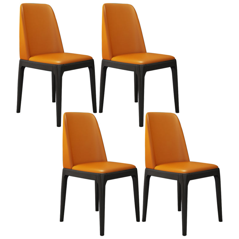 Chaise d'appoint scandinave avec dossier Parsons, chaise de salle à manger sans accoudoirs en bois