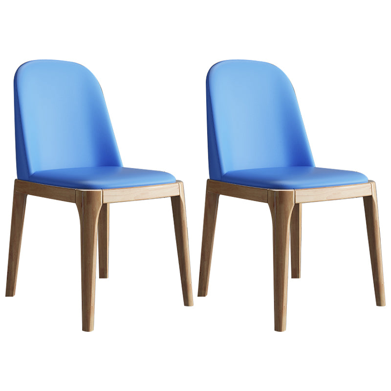Chaise d'appoint scandinave avec dossier Parsons, chaise de salle à manger sans accoudoirs en bois