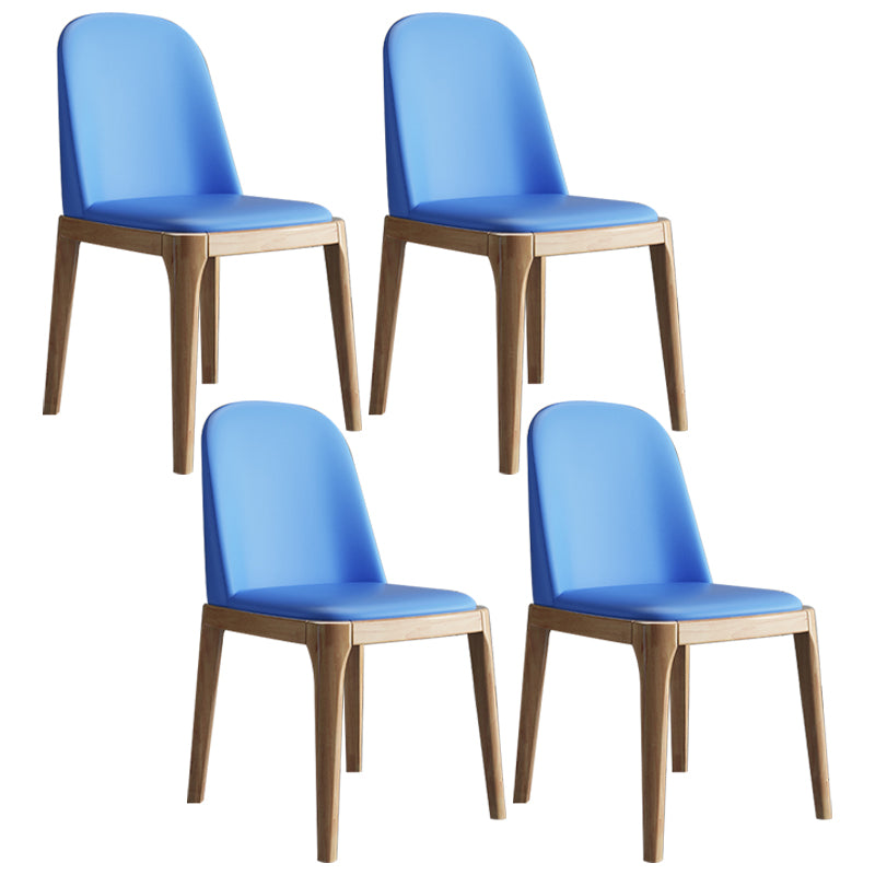 Chaise d'appoint scandinave avec dossier Parsons, chaise de salle à manger sans accoudoirs en bois