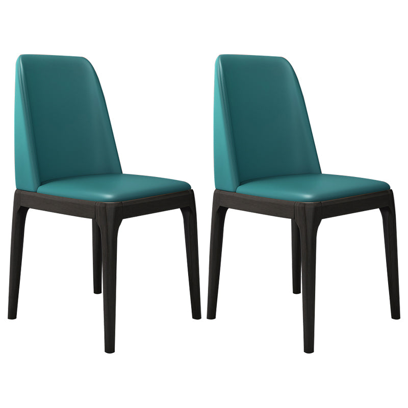 Chaise d'appoint scandinave avec dossier Parsons, chaise de salle à manger sans accoudoirs en bois