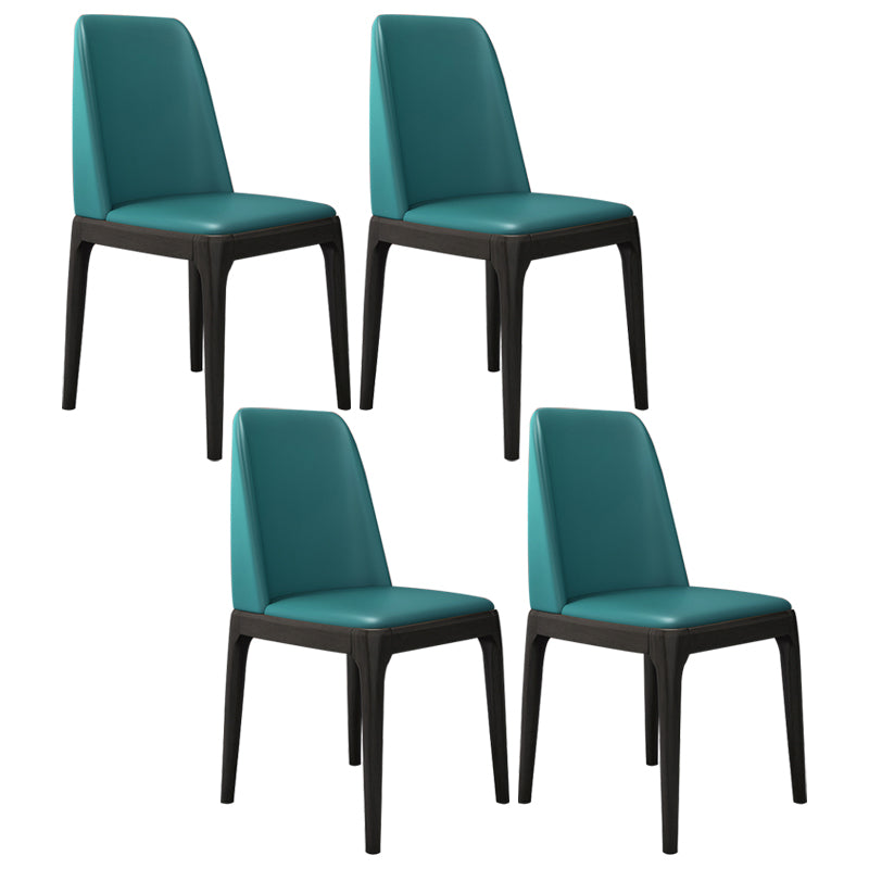 Chaise d'appoint scandinave avec dossier Parsons, chaise de salle à manger sans accoudoirs en bois