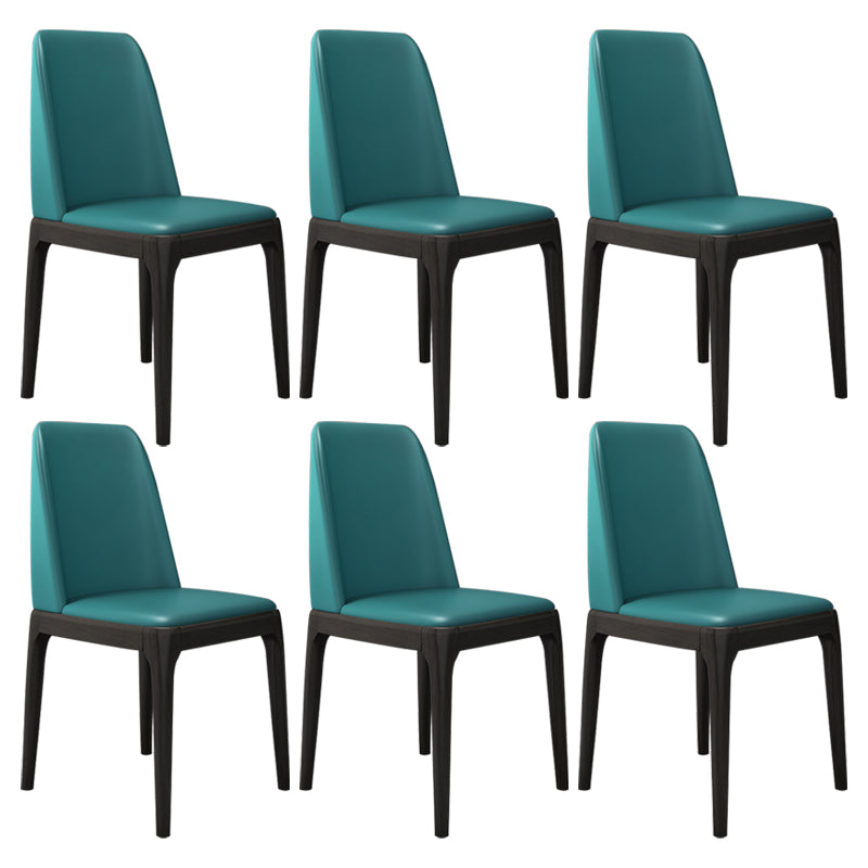 Chaise d'appoint scandinave avec dossier Parsons, chaise de salle à manger sans accoudoirs en bois