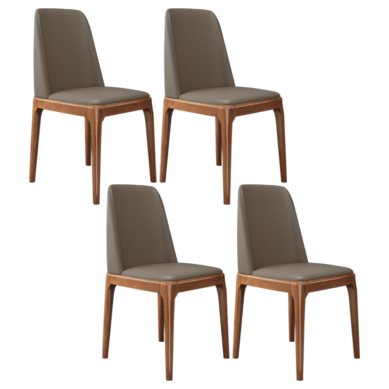 Chaise d'appoint scandinave avec dossier Parsons, chaise de salle à manger sans accoudoirs en bois