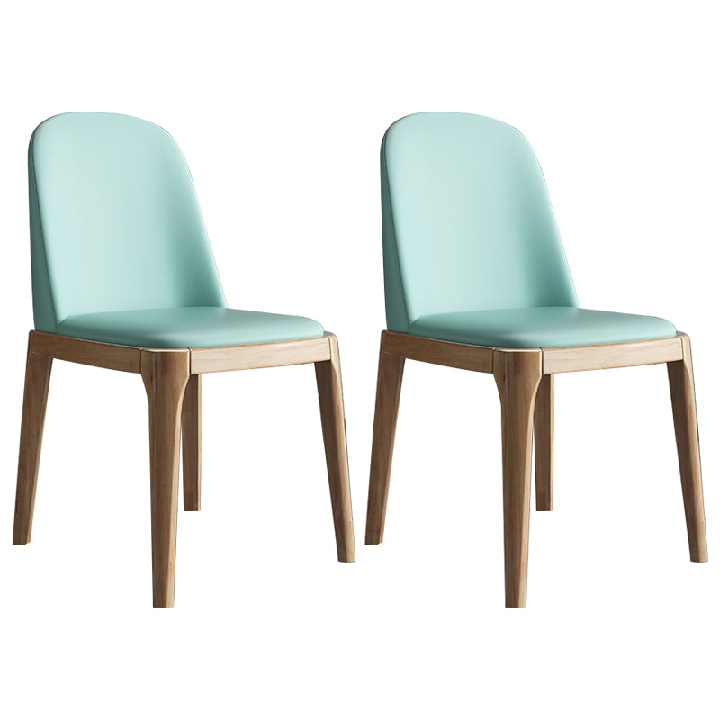 Chaise d'appoint scandinave avec dossier Parsons, chaise de salle à manger sans accoudoirs en bois