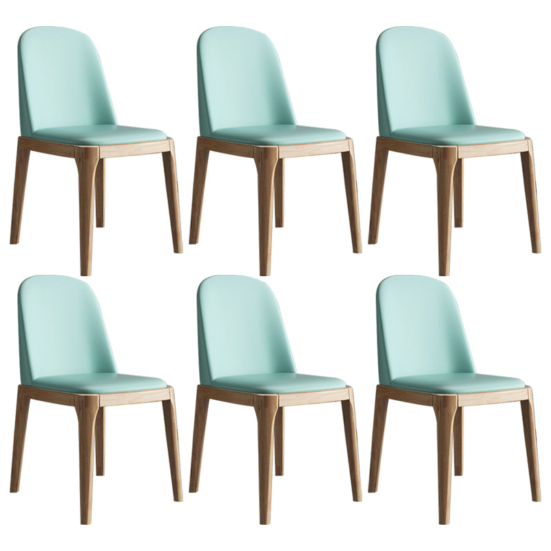 Chaise d'appoint scandinave avec dossier Parsons, chaise de salle à manger sans accoudoirs en bois