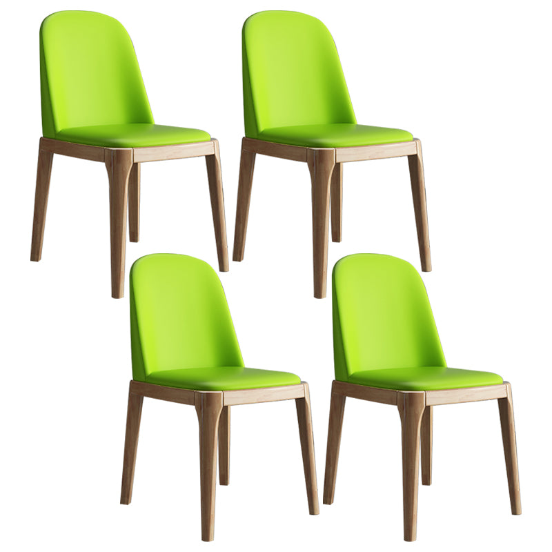 Chaise d'appoint scandinave avec dossier Parsons, chaise de salle à manger sans accoudoirs en bois