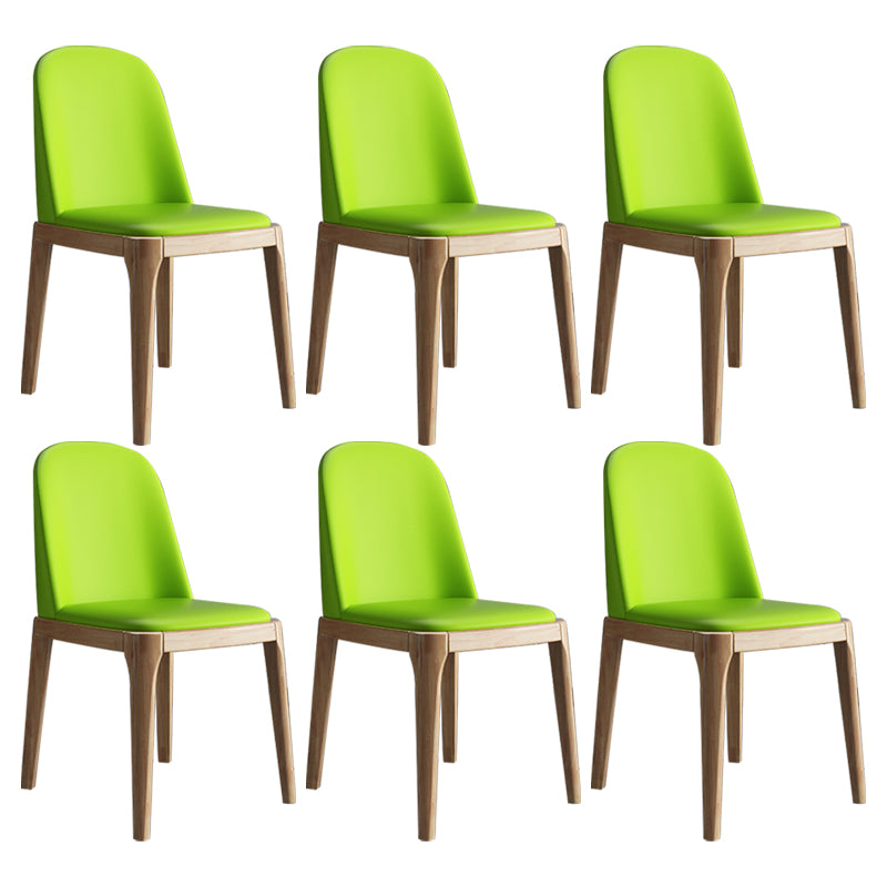 Chaise d'appoint scandinave avec dossier Parsons, chaise de salle à manger sans accoudoirs en bois