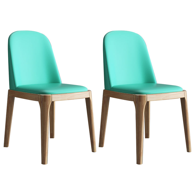 Chaise d'appoint scandinave avec dossier Parsons, chaise de salle à manger sans accoudoirs en bois