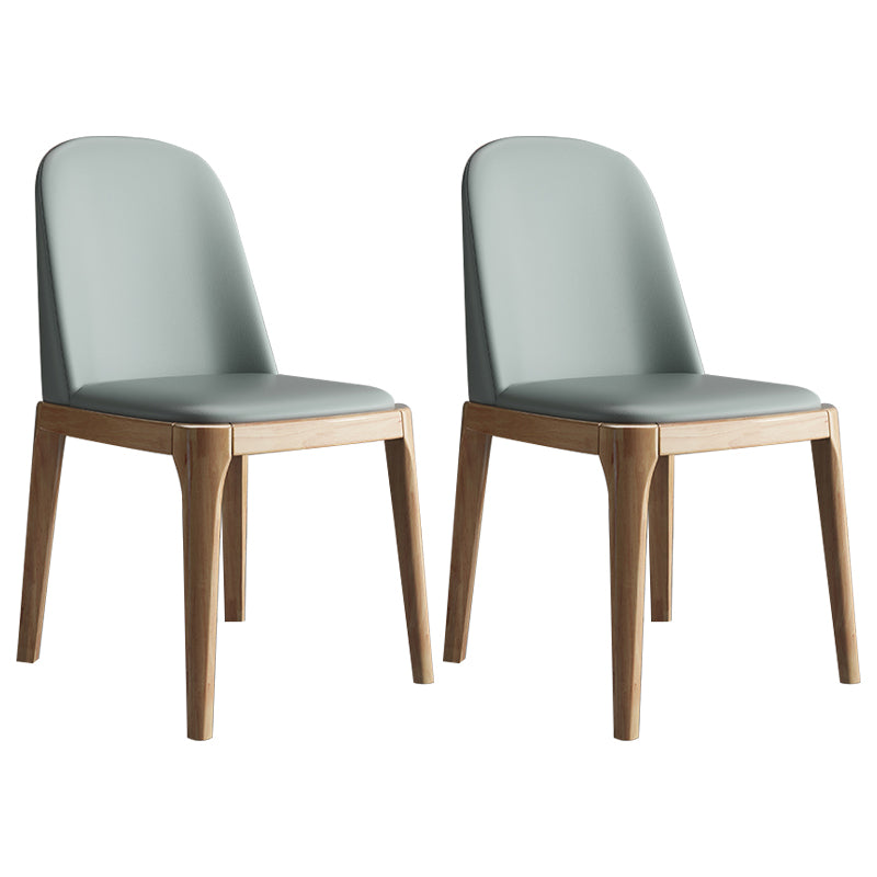 Chaise d'appoint scandinave avec dossier Parsons, chaise de salle à manger sans accoudoirs en bois