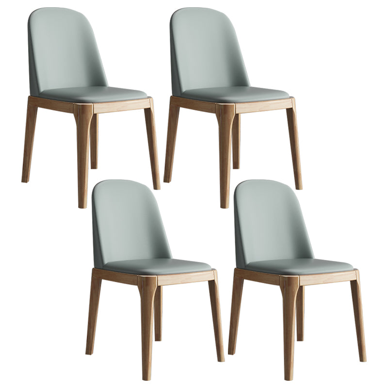Chaise d'appoint scandinave avec dossier Parsons, chaise de salle à manger sans accoudoirs en bois