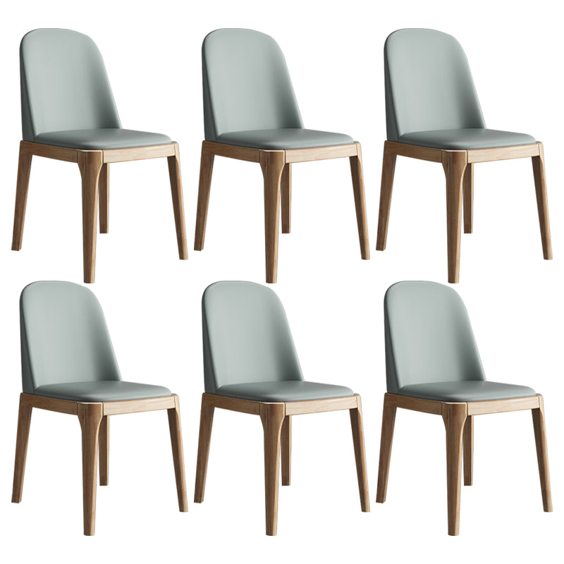 Chaise d'appoint scandinave avec dossier Parsons, chaise de salle à manger sans accoudoirs en bois