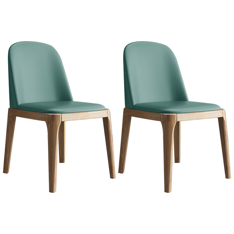 Chaise d'appoint scandinave avec dossier Parsons, chaise de salle à manger sans accoudoirs en bois