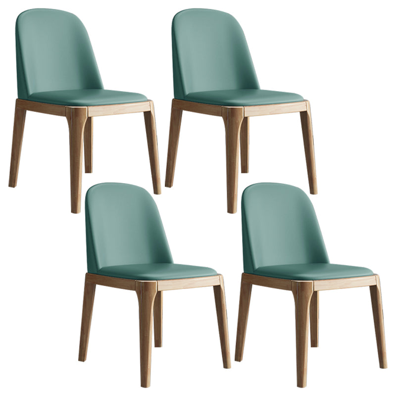 Chaise d'appoint scandinave avec dossier Parsons, chaise de salle à manger sans accoudoirs en bois