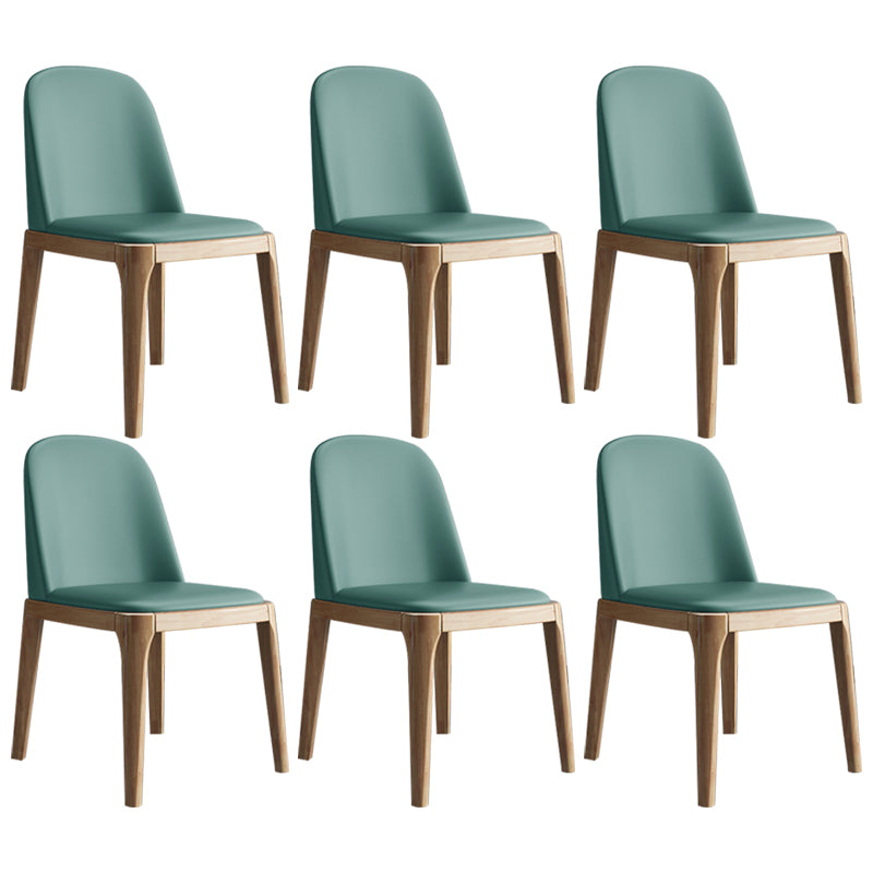 Chaise d'appoint scandinave avec dossier Parsons, chaise de salle à manger sans accoudoirs en bois