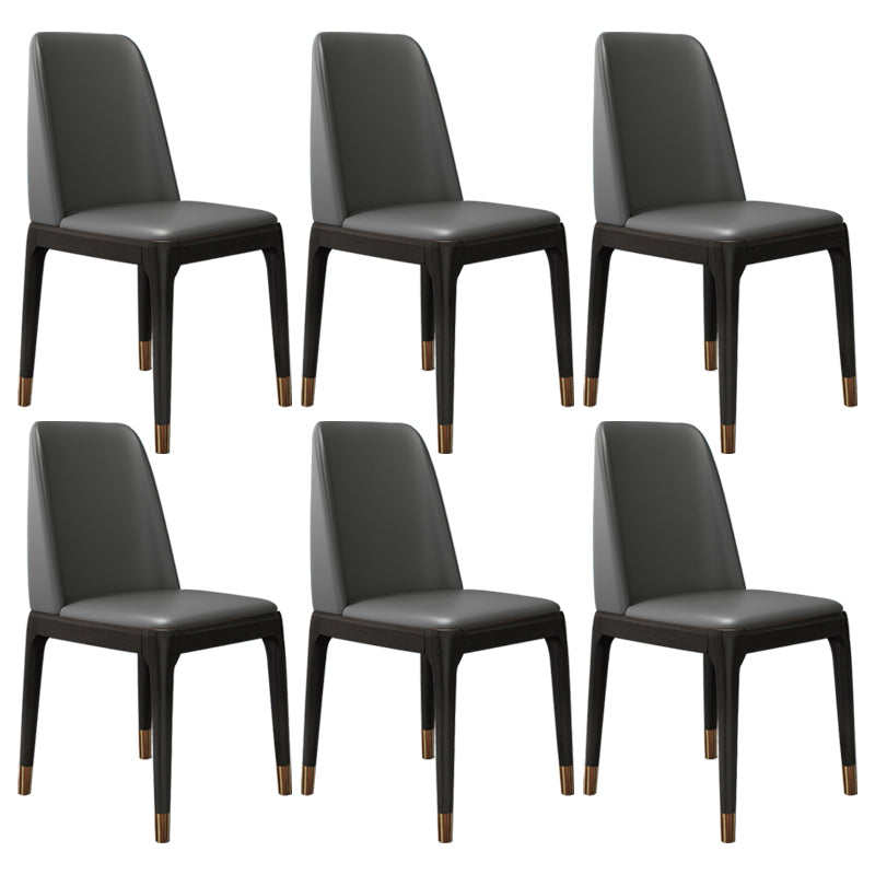 Chaise d'appoint scandinave avec dossier Parsons, chaise de salle à manger sans accoudoirs en bois