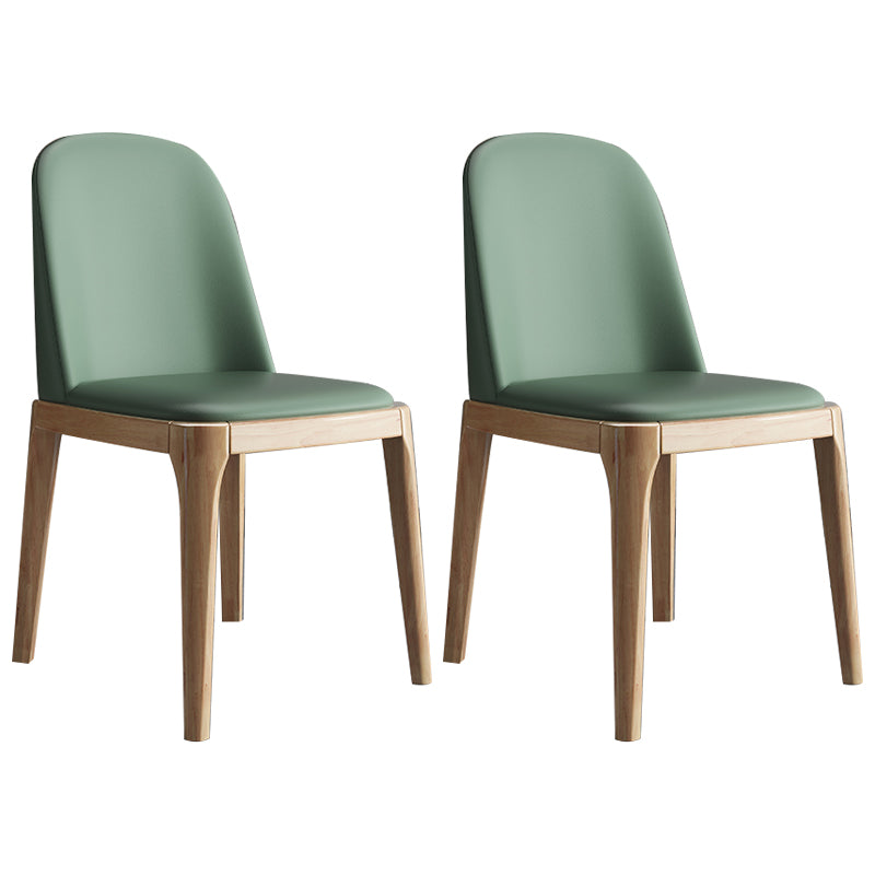 Chaise d'appoint scandinave avec dossier Parsons, chaise de salle à manger sans accoudoirs en bois