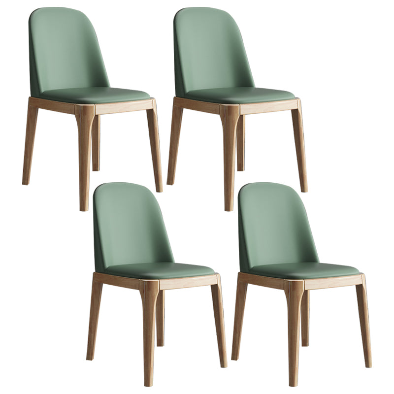 Chaise d'appoint scandinave avec dossier Parsons, chaise de salle à manger sans accoudoirs en bois
