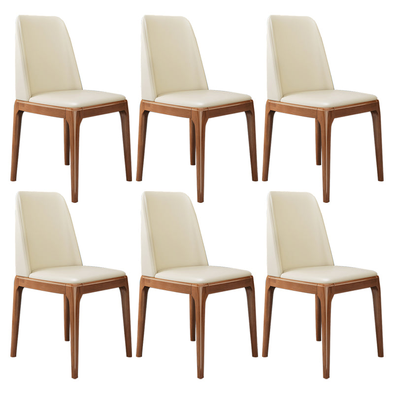 Chaise d'appoint scandinave avec dossier Parsons, chaise de salle à manger sans accoudoirs en bois