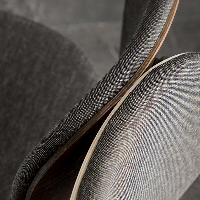 Industrial Style Linen Fabric Dining Chair Open Back Dining Side Armless Chair