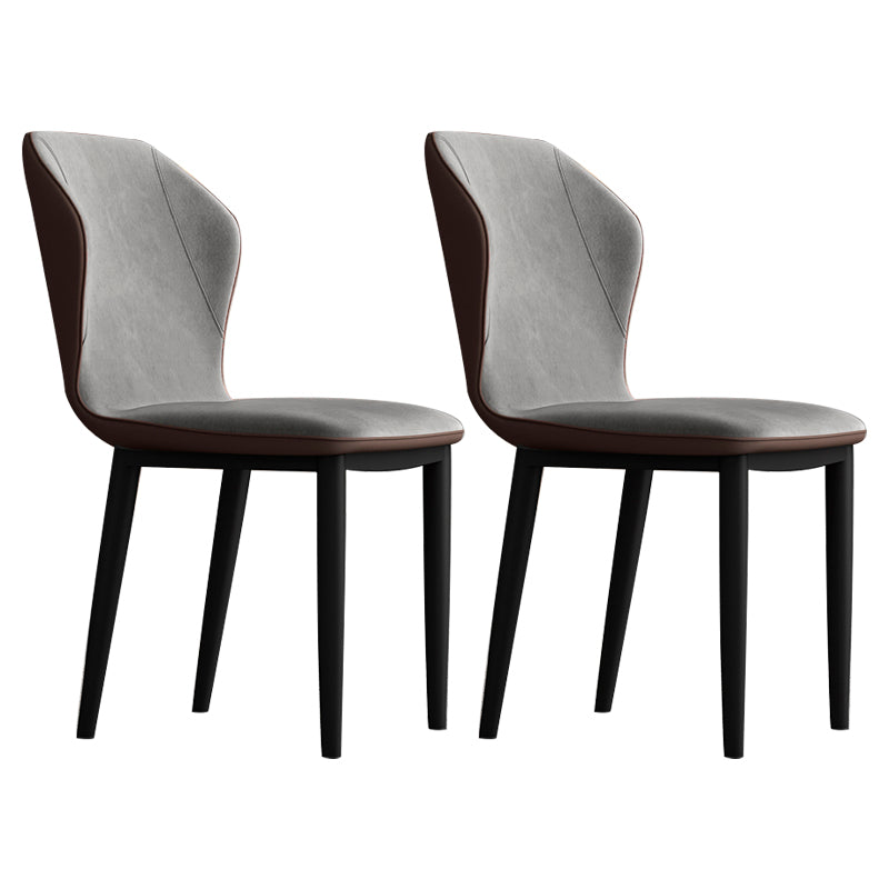 Silla lateral casera escandinava tapizada con respaldo mate Silla de comedor