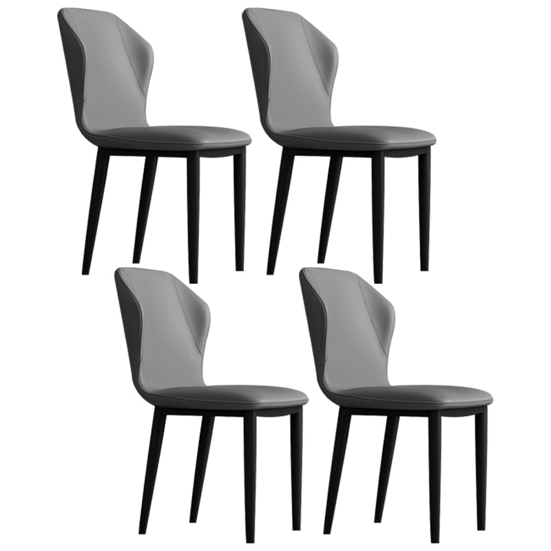 Silla lateral casera escandinava tapizada con respaldo mate Silla de comedor