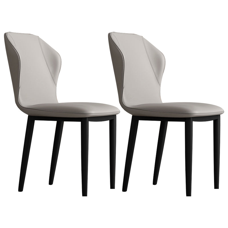 Silla lateral casera escandinava tapizada con respaldo mate Silla de comedor
