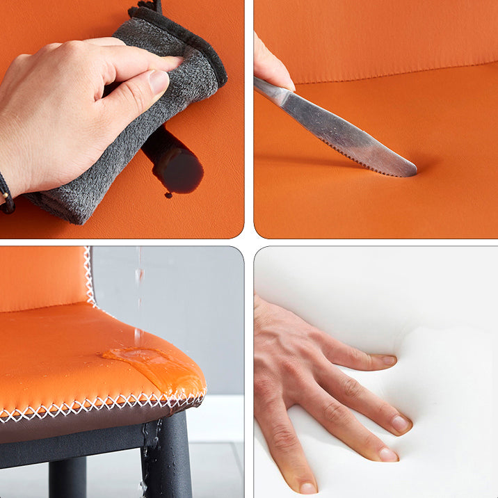 Silla lateral casera escandinava tapizada con respaldo mate Silla de comedor