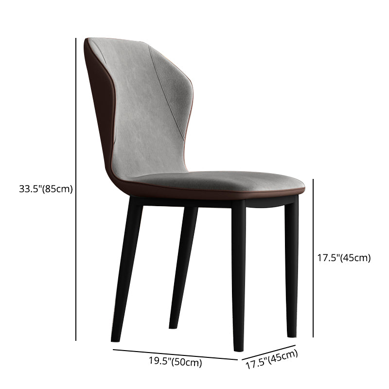 Silla lateral casera escandinava tapizada con respaldo mate Silla de comedor