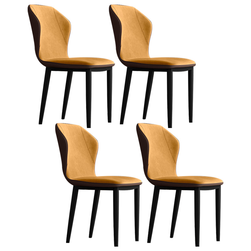 Silla lateral casera escandinava tapizada con respaldo mate Silla de comedor