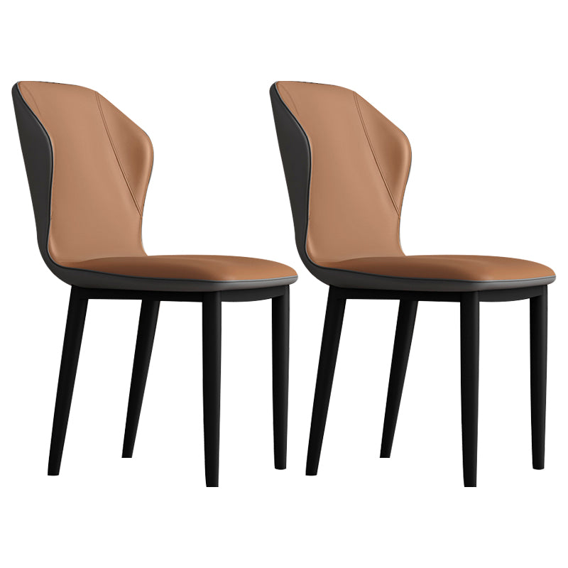 Silla lateral casera escandinava tapizada con respaldo mate Silla de comedor