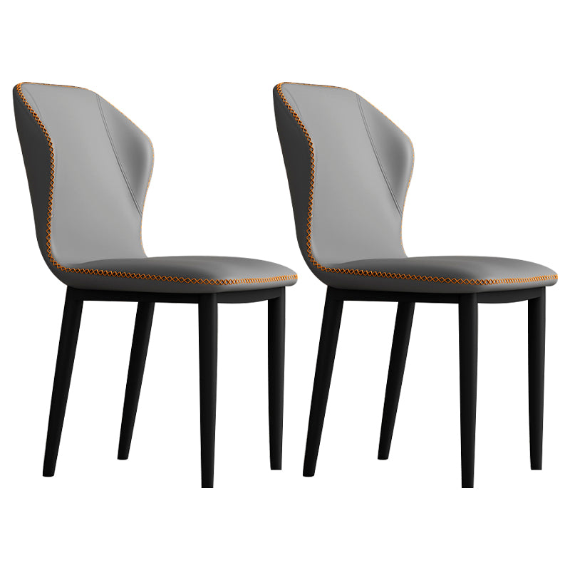 Silla lateral casera escandinava tapizada con respaldo mate Silla de comedor